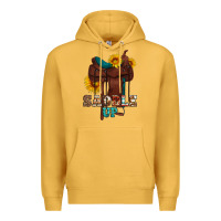 Mustard saddle up cowboy western sunflowers Premium Hoodie - Artiststas