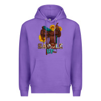 Purple saddle up cowboy western sunflowers Premium Hoodie - Artiststas