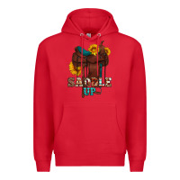 Red saddle up cowboy western sunflowers Premium Hoodie - Artiststas