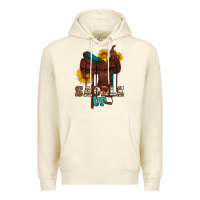 Sandshell saddle up cowboy western sunflowers Premium Hoodie - Artiststas