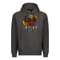 Smoke saddle up cowboy western sunflowers Premium Hoodie - Artiststas