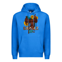 True Royal saddle up cowboy western sunflowers Premium Hoodie - Artiststas