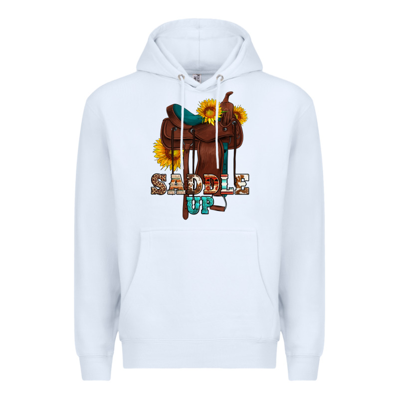 Saddle Up Cowboy Western Sunflowers Premium Hoodie by Artiststas | Teevron