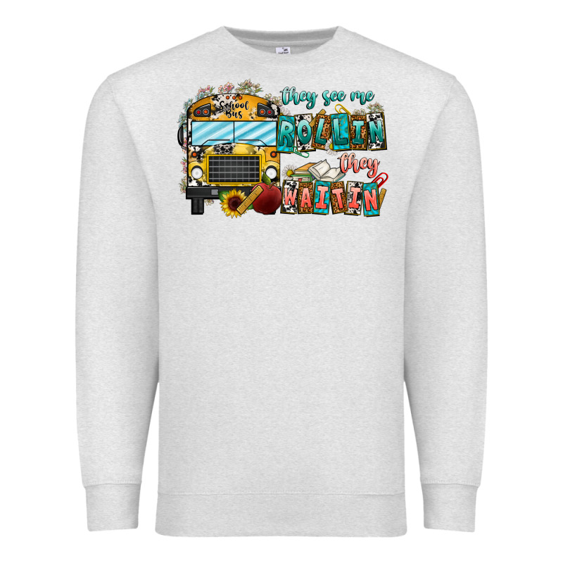 They See Me Rollin' They Waiting Premium Sweatshirt by CowhideDigitalArt | Teevron