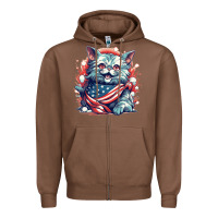 Chestnut cat7 Zipper Hoodie - Unal Design