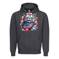 Smoke cat7 Zipper Hoodie - Unal Design