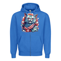 True Royal cat7 Zipper Hoodie - Unal Design