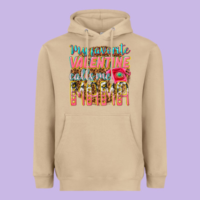 My Favorite Calls Me Mama Heavyweight Hoodie Designed By Texasbilliewilder