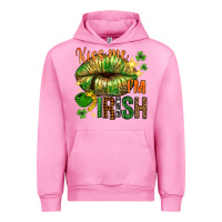 Fuchsia Pink kiss me im irish with lip Urban Hoodie - NancyCooperArtShop