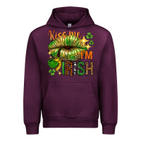Mauve Wine kiss me im irish with lip Urban Hoodie - NancyCooperArtShop