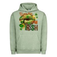 Pigment Oil Green kiss me im irish with lip Urban Hoodie - NancyCooperArtShop