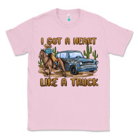 Bubblegum Pink i got a heart like a truck Classic Tee - MaliasSmallBusiness
