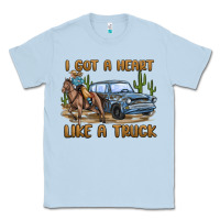 Dusty Blue i got a heart like a truck Classic Tee - MaliasSmallBusiness