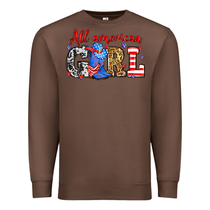 All American Girl Premium Sweatshirt by Neo Western | Teevron
