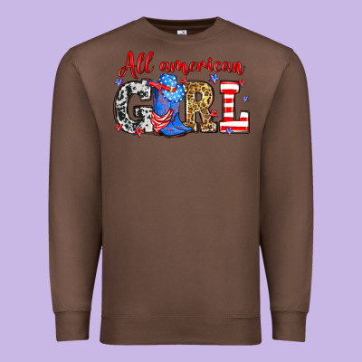 All American Girl Premium Sweatshirt Designed By Neo Western