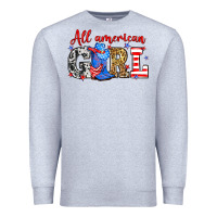 Heather Grey All American girl Premium Sweatshirt - Neo Western