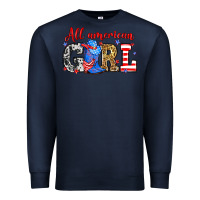 Navy All American girl Premium Sweatshirt - Neo Western