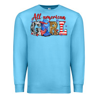 Ocean Blue All American girl Premium Sweatshirt - Neo Western