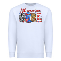 White All American girl Premium Sweatshirt - Neo Western