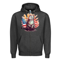Charcoal Heather cat8 Zipper Hoodie - Unal Design