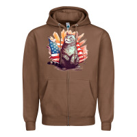 Chestnut cat8 Zipper Hoodie - Unal Design