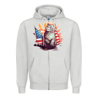 Dove Grey cat8 Zipper Hoodie - Unal Design