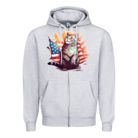 Heather Grey cat8 Zipper Hoodie - Unal Design