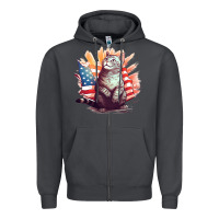 Smoke cat8 Zipper Hoodie - Unal Design