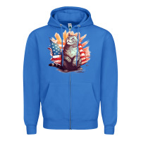 True Royal cat8 Zipper Hoodie - Unal Design