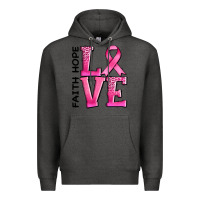 Charcoal Heather faith hope love Premium Hoodie - AdoDesignShop
