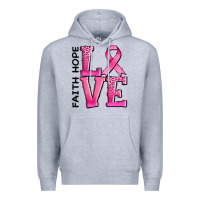 Heather Grey faith hope love Premium Hoodie - AdoDesignShop