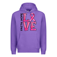 Purple faith hope love Premium Hoodie - AdoDesignShop