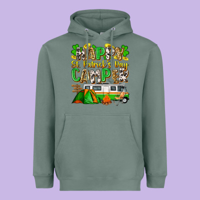 Happy St. Patrick's Day Camper Heavyweight Hoodie Designed By Zillion Design Studio