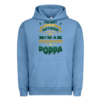 Pigment Pebble Blue i'm not retired i'm a professional poppa Urban Hoodie - Jasminsmagicworld