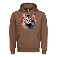 Chestnut cat9 Zipper Hoodie - Unal Design