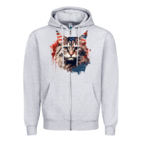 Heather Grey cat9 Zipper Hoodie - Unal Design