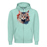 Seafoam cat9 Zipper Hoodie - Unal Design
