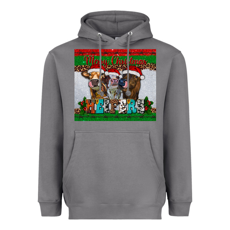 Merry Christmas Heifers Heavyweight Hoodie by RanaPortraitStore | Teevron
