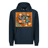Navy cowhide pumpkin Premium Hoodie - AdoDesignShop