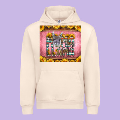 Mama Llama Sunflowers Urban Hoodie Designed By Lillyallendesigns