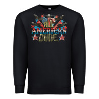 Black All American dude 4th of July Premium Sweatshirt - CowGirlArtShop