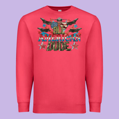 All American Dude 4th Of July Premium Sweatshirt Designed By Cowgirlartshop