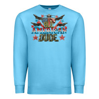 Ocean Blue All American dude 4th of July Premium Sweatshirt - CowGirlArtShop