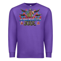 Purple All American dude 4th of July Premium Sweatshirt - CowGirlArtShop