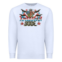 White All American dude 4th of July Premium Sweatshirt - CowGirlArtShop
