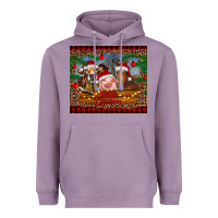 Merry Christmas Cow Pig And Horse Heavyweight Hoodie | Teevron