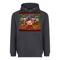 Smoke merry christmas cow pig and horse Heavyweight Hoodie - RanaPortraitStore
