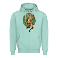 Seafoam happy deer Zipper Hoodie - Unal Design