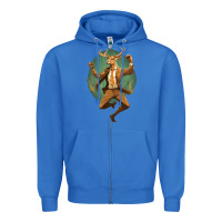 True Royal happy deer Zipper Hoodie - Unal Design