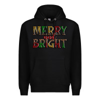 Black merry and bright Premium Hoodie - AdoDesignShop